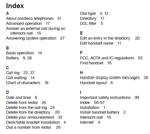 index page example